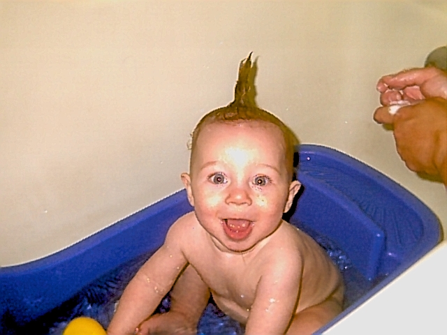 Dooby-Jake with his hair spiked up like Alfalfa